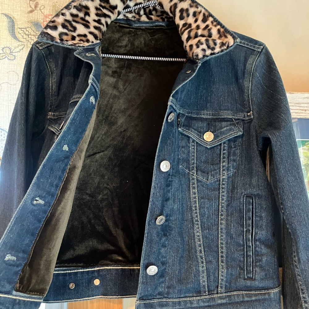 Upcycled Cycled jean jacket - Picture 2 of 3